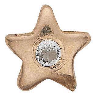 Christina Collect gold-plated 925 sterling silver Topaz Star Small gold-plated star with white topaz, model 603-G5